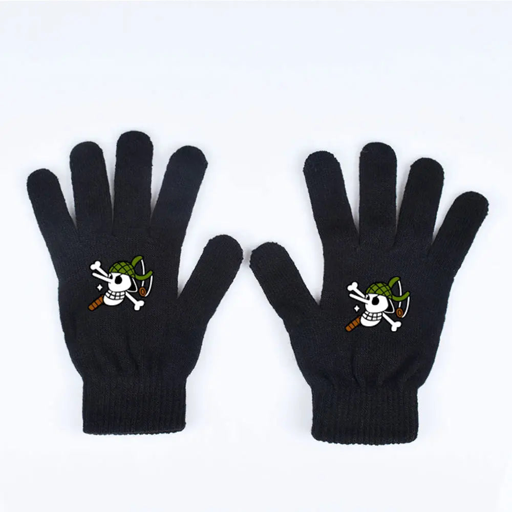 One Piece-handschoenen – Skull Pirate Groene Botten