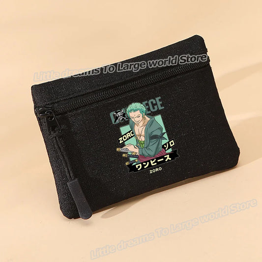 One Piece-portemonnee – Minimalistische zwarte Roronoa Zoro