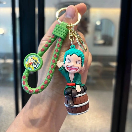 One Piece-figuursleutelhanger – Zoro in komische uitvoering