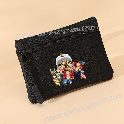 One Piece-portemonnee – kleurrijke miniatuurcrew