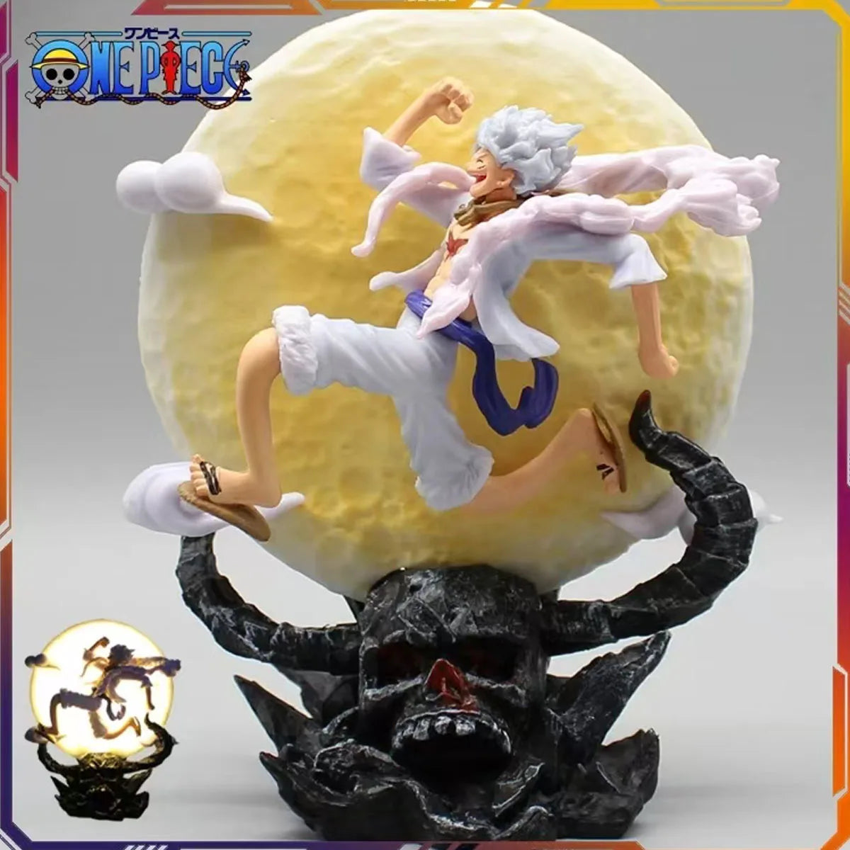 One Piece-figuur - Monkey D. Luffy Gear 5 Nika (op een wolk - 14cm)