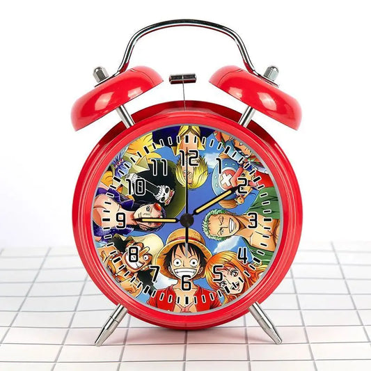 Retro One Piece-wekker - Mugiwarabemanning (Rood model)