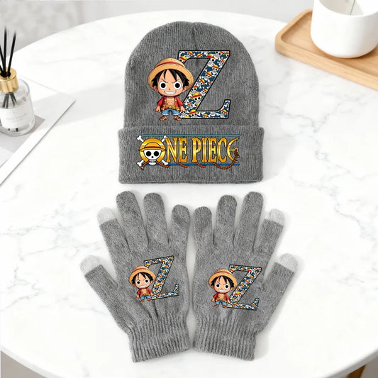 One Piece-muts- en handschoenset – Luffy met officieel logo