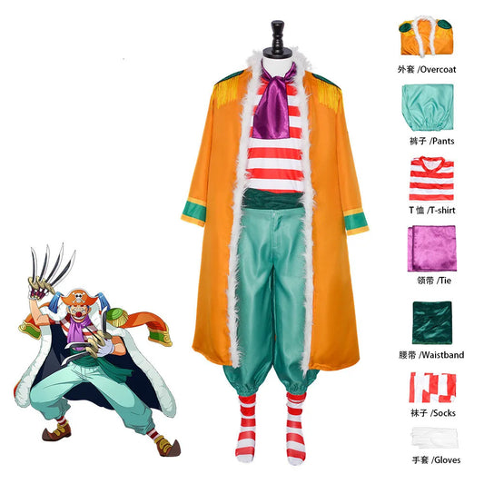 One Piece-cosplaykostuum - Complete outfit van Buggy de Clown