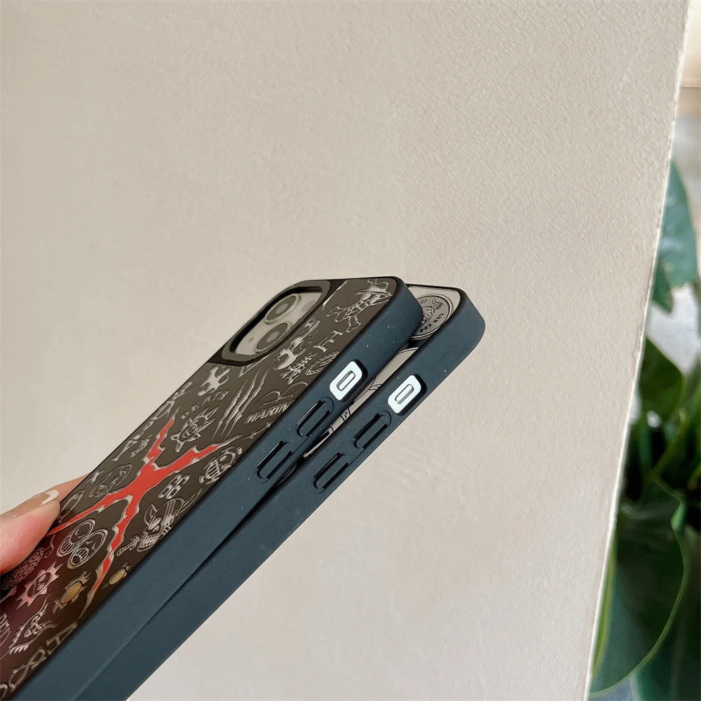 One Piece-iPhonehoesje – Gouden illustratie van Monkey D. Luffy