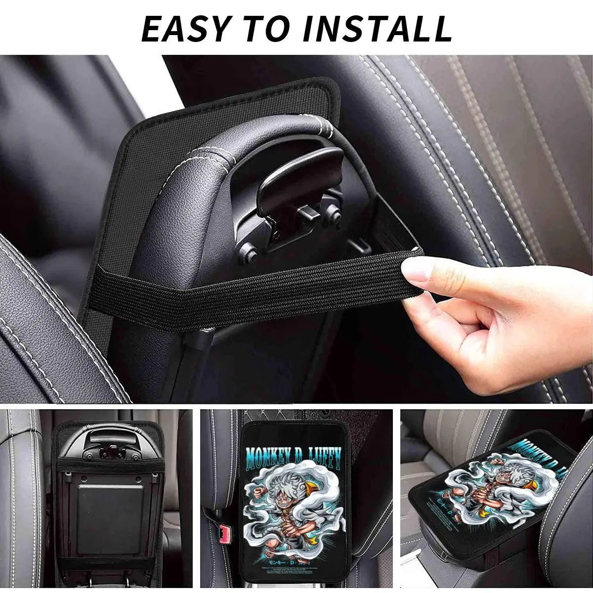 One Piece-armsteunhoes - Mugiwarabemanning in zwart-wit (mangastijl)