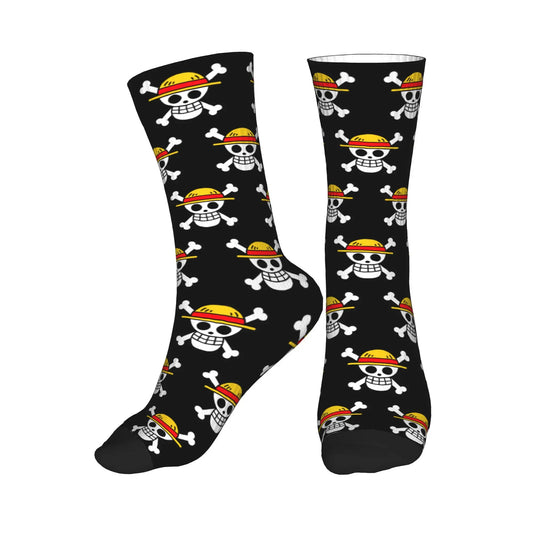 One Piece-sokken - Zwart doodshoofdpatroon