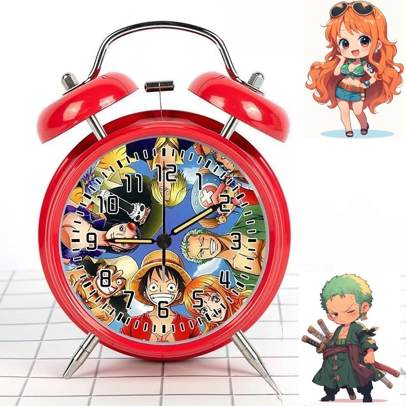 Retro One Piece-wekker - Mugiwarabemanning (Rood model)