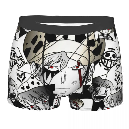 One Piece-boxershort - Zwart-witportretten van de Mugiwara-crew