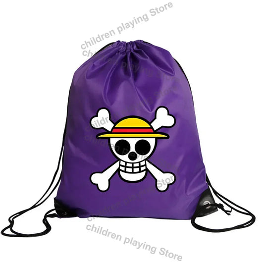 One Piece-koordtas – Paars embleem van de strohoedpiraten