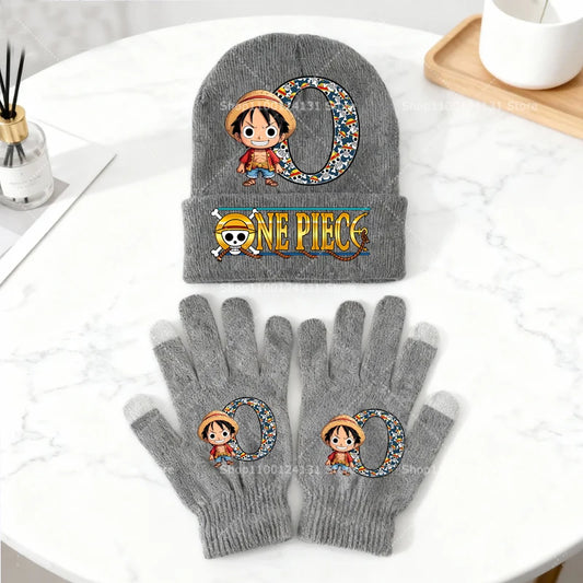 One Piece-muts- en handschoenset – Luffy met strohoed