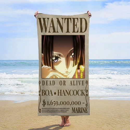 One Piece-strandlaken - Wanted Boa Hancock (Piratenkeizerin)
