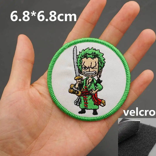 One Piece-patch - Roronoa Zoro in gevecht (groene cirkel)