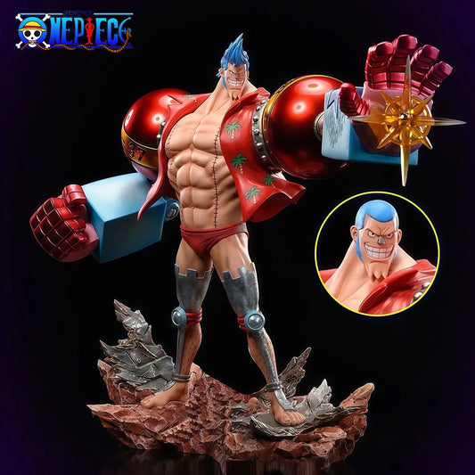 One Piece-standbeeld - Franky Shogun „Iron Pirate” (Actionfiguur 28.5cm)