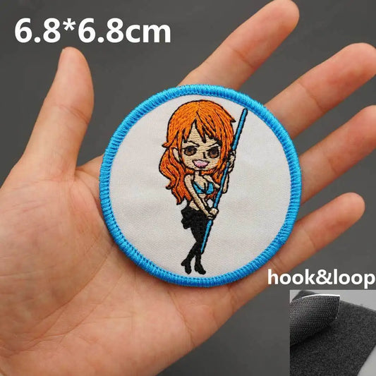 One Piece-patch - Nami Clima-Tact (blauwe cirkel)