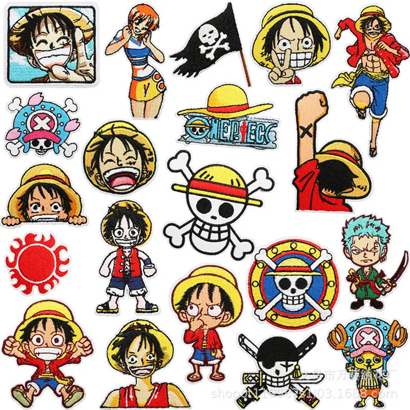One Piece-patchpakket - set van 20 3D-stukken (Strohoeden-bemanning)