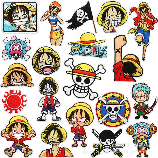 One Piece-patchpakket - set van 20 3D-stukken (Strohoeden-bemanning)