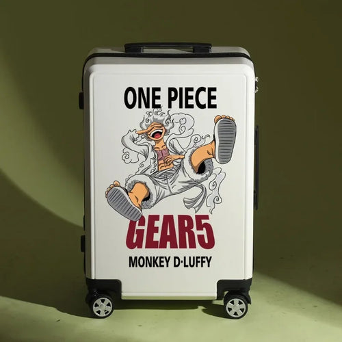 One Piece-koffer - Ontwerp Monkey D. Luffy Gear 5 (Wit)
