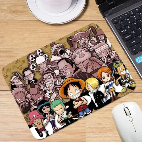 One Piece-muismat - Bemanningssilhouetten & officieel logo