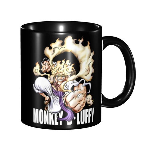 One Piece-mok - Monkey D. Luffy met vuist van vuur