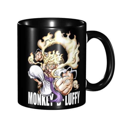 One Piece-mok - Monkey D. Luffy met vuist van vuur