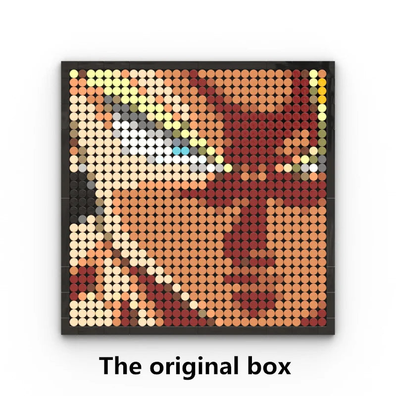 One Piece-pixelkunst-mozaïekschilderij - Portret van Roronoa Zoro (steentjes)