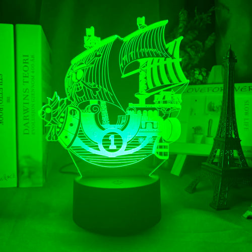 One Piece LED-lamp - Schip Thousand Sunny (Groen)