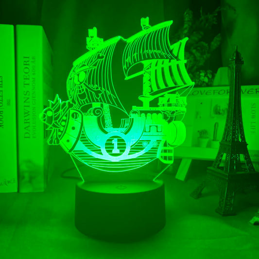 One Piece LED-lamp - Schip Thousand Sunny (Groen)