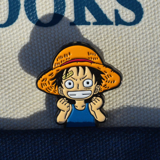 One Piece-pin - geëmailleerde broche van Monkey D. Luffy met strohoed