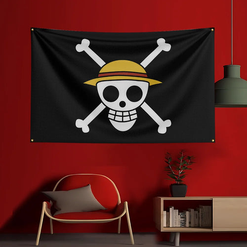 One Piece-vlag - Jolly Roger van de Strohoeden (standaard)