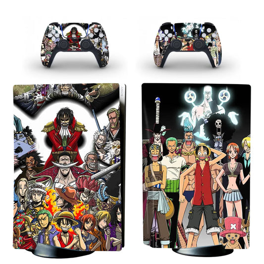 One Piece-PS5-stickers - Alliantie Luffy & Law Nieuwe Wereld