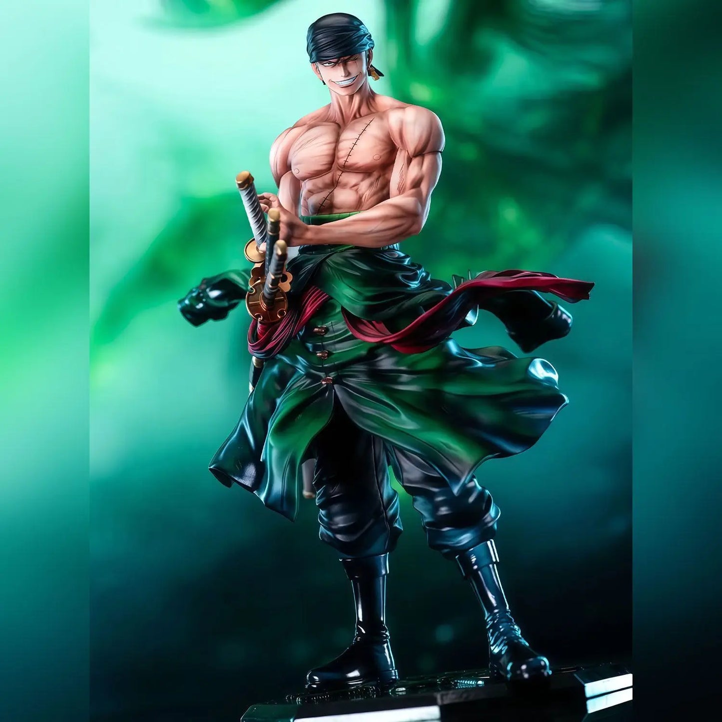 One Piece-premiumbeeld - Roronoa Zoro in Wano-stijl (led-/aura-effecten)