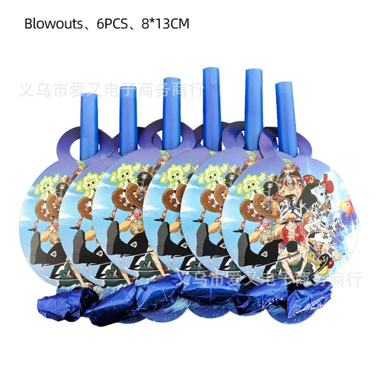 One Piece-tafeldecoratieset - banners en minischalen