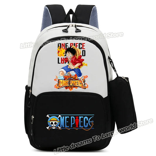 One Piece-rugzak – Kleurrijke actiefoto van Monkey D. Luffy