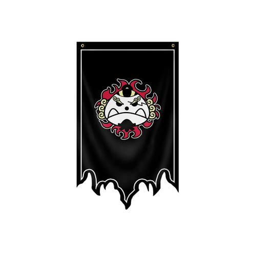 One Piece-vlag - Jolly Roger van Jinbe (zon)