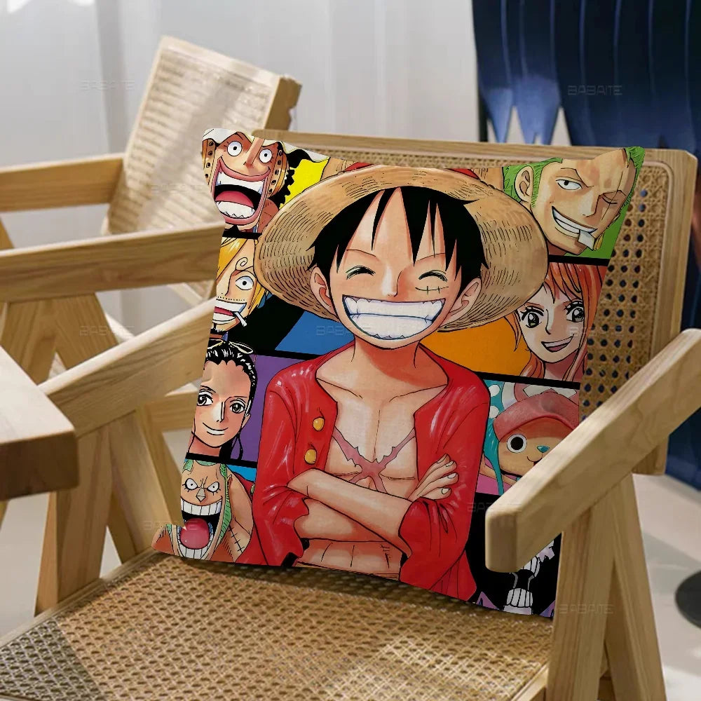 One Piece-kussensloop – Luffy in Wano Kuni-stijl
