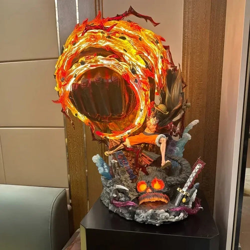One Piece-beeld - Monkey D. Luffy (Dynamic Fire-effect - vuist van vuur)