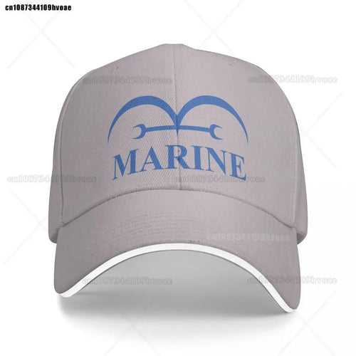 One Piece Marine-pet - Antracietgrijs (geborduurd logo)