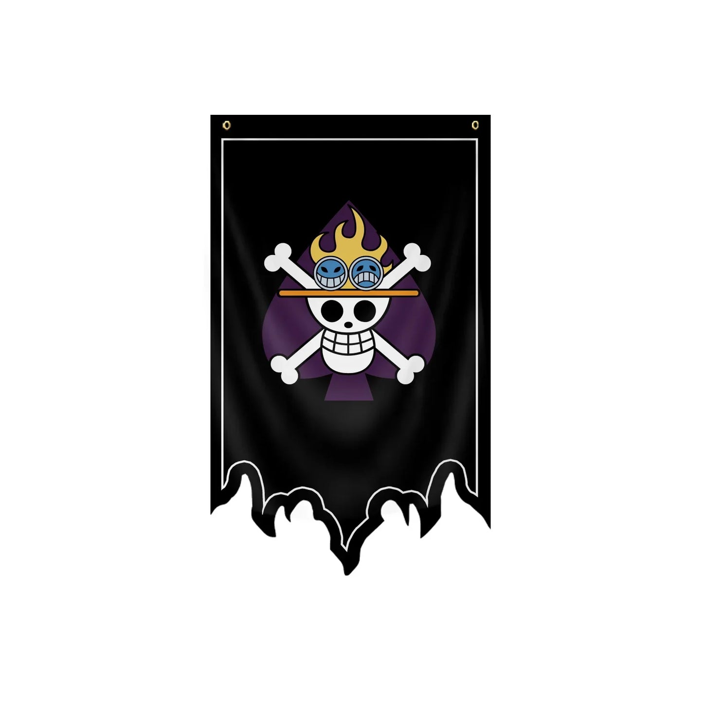 One Piece-vlag - Jolly Roger van Whitebeard (Whitebeard)