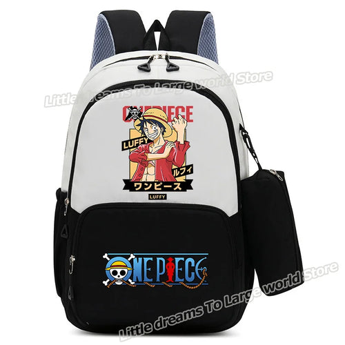One Piece-rugzak – Monkey D. Luffy in felrode manga-stijl