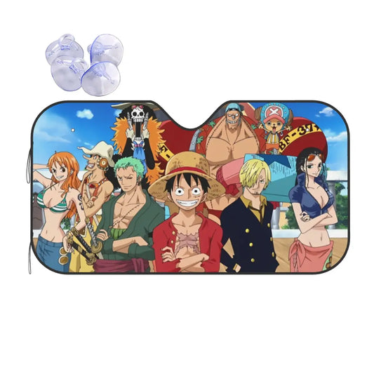 One Piece-zonwering voor de auto - Portret van Usopp Sogeking (zijruit)
