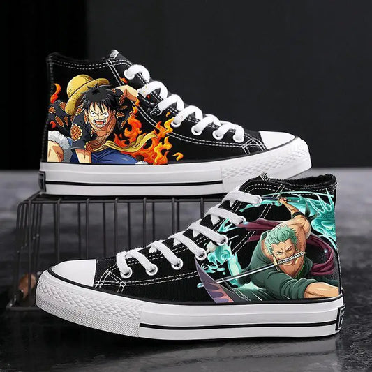 One Piece-sneakers - Zoro gevecht zwart