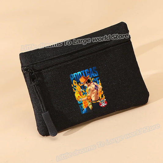 One Piece-portemonnee – Zwarte Luffy in pixelart