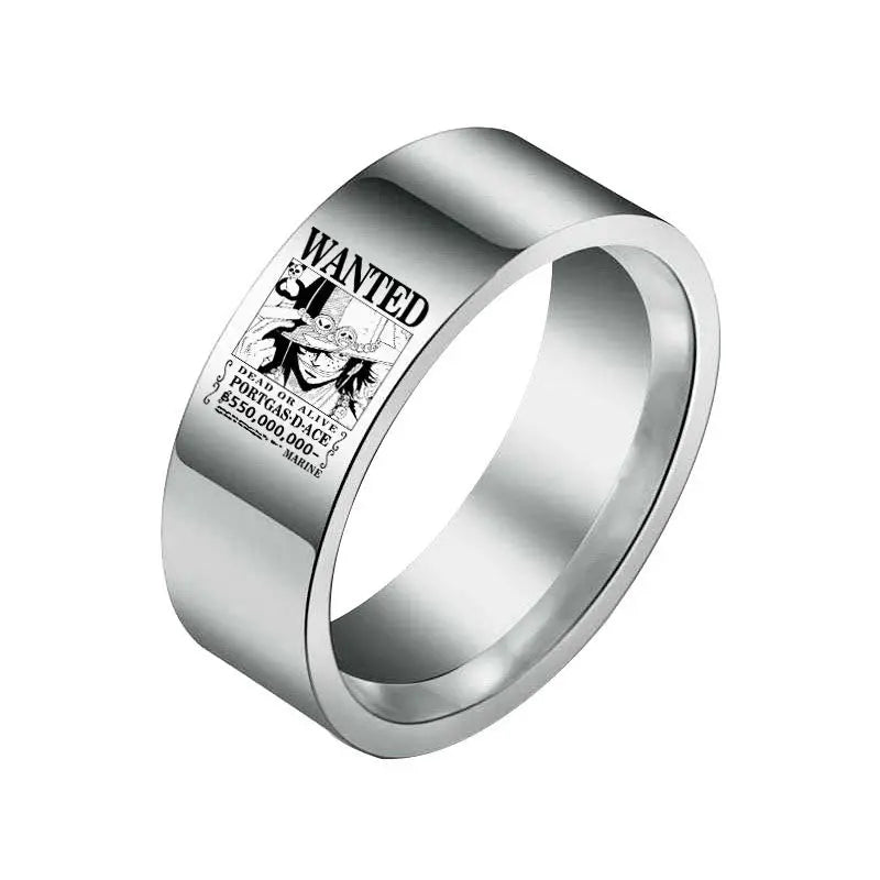 One Piece-ring – Wanted Portgas D. Ace