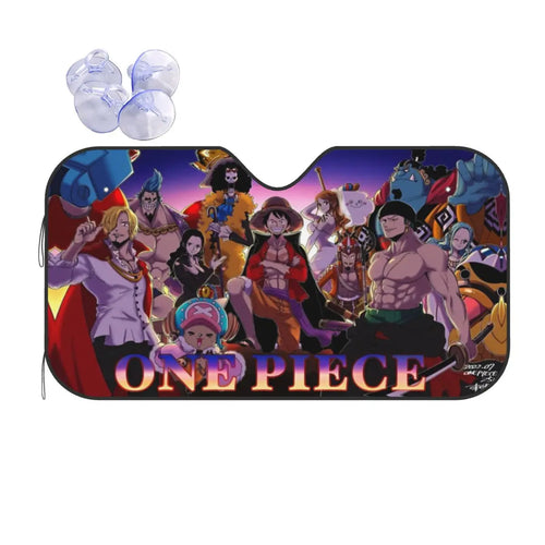 One Piece-zonwering voor de voorruit - Portretten van de bemanning uit de Wano-boog (XXL)