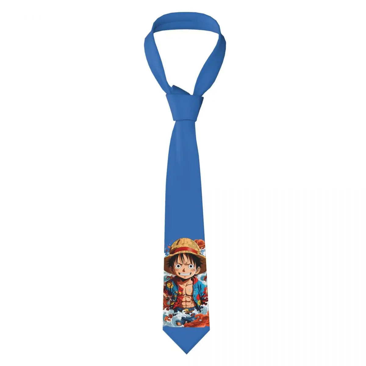 One Piece-stropdas – Luffy Blauw Portret
