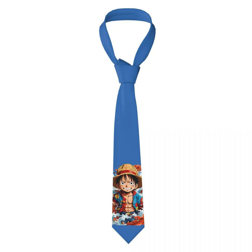 One Piece-stropdas – Luffy Blauw Portret