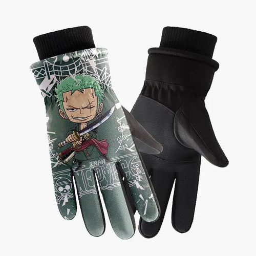 One Piece-handschoenen – Roronoa Zoro groene illustratie
