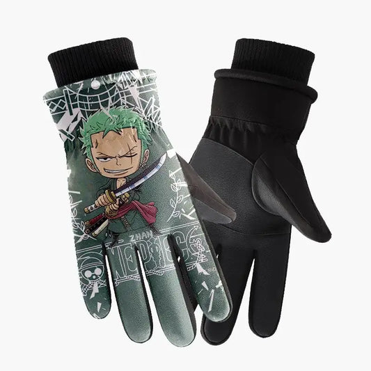 One Piece-handschoenen – Roronoa Zoro groene illustratie