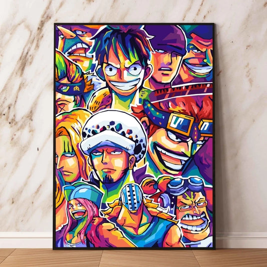 One Piece Pop Art-schilderij - Duo Luffy & Trafalgar Law